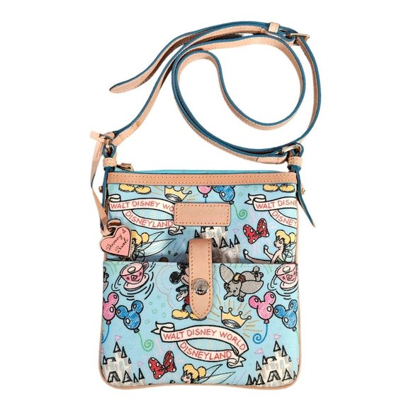 Dooney & Bourke/Disney Handbags - Dooney & Bourke Disney Sketch Letter Carrier Crossbody Handbag Purse Hipster